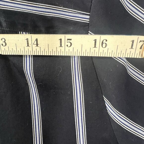 Banana Republic Sz XL Womens Button Up Shirt Long Sleeve Blue/White Striped - Picture 9 of 16
